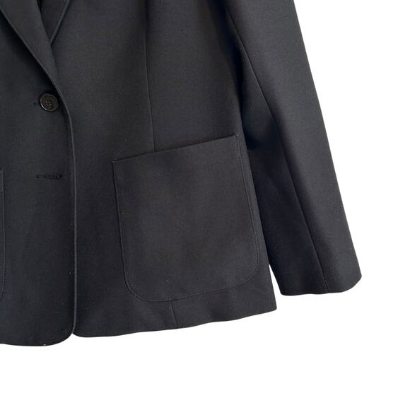 Vintage Levis Black Blazer Women Sz Medium 80s Single Breasted Dacron Polyester - Picture 9 of 16